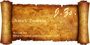 Juszt Zsanna névjegykártya